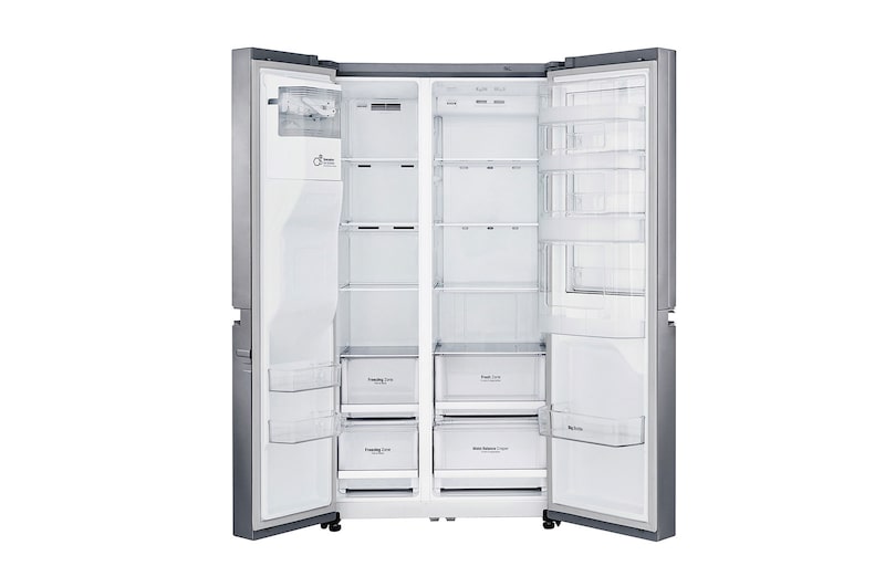 LG Nevecon Door-in-Door®, Side by Side, capacidad 668 LTS, acabado Platimun Silver, Inverter Linear Compresor, LS65SDP1