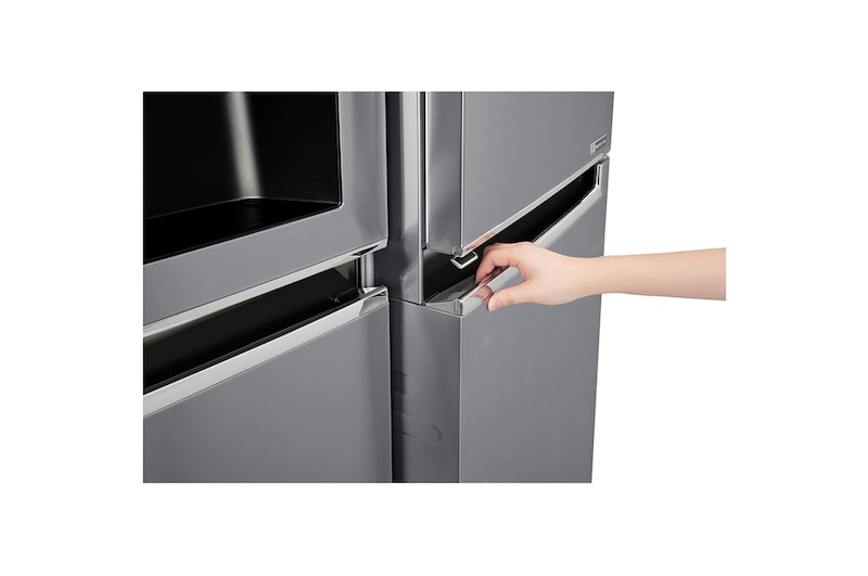 LG Nevecon Door-in-Door®, Side by Side, capacidad 668 LTS, acabado Platimun Silver, Inverter Linear Compresor, LS65SDP1