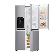 LG Nevecon Door-in-Door®, Side by Side, capacidad 668 LTS, acabado Platimun Silver, Inverter Linear Compresor, LS65SDP1