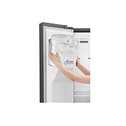 LG Nevecon Door-in-Door®, Side by Side, capacidad 668 LTS, acabado Platimun Silver, Inverter Linear Compresor, LS65SDP1