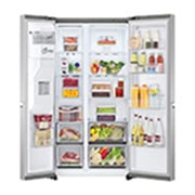 LG Nevecón LG Side by Side Door-in-Door™, ThinQ, Color Silver (STS) Capacidad Total Almacenamiento 637 Litros, LS66SDS