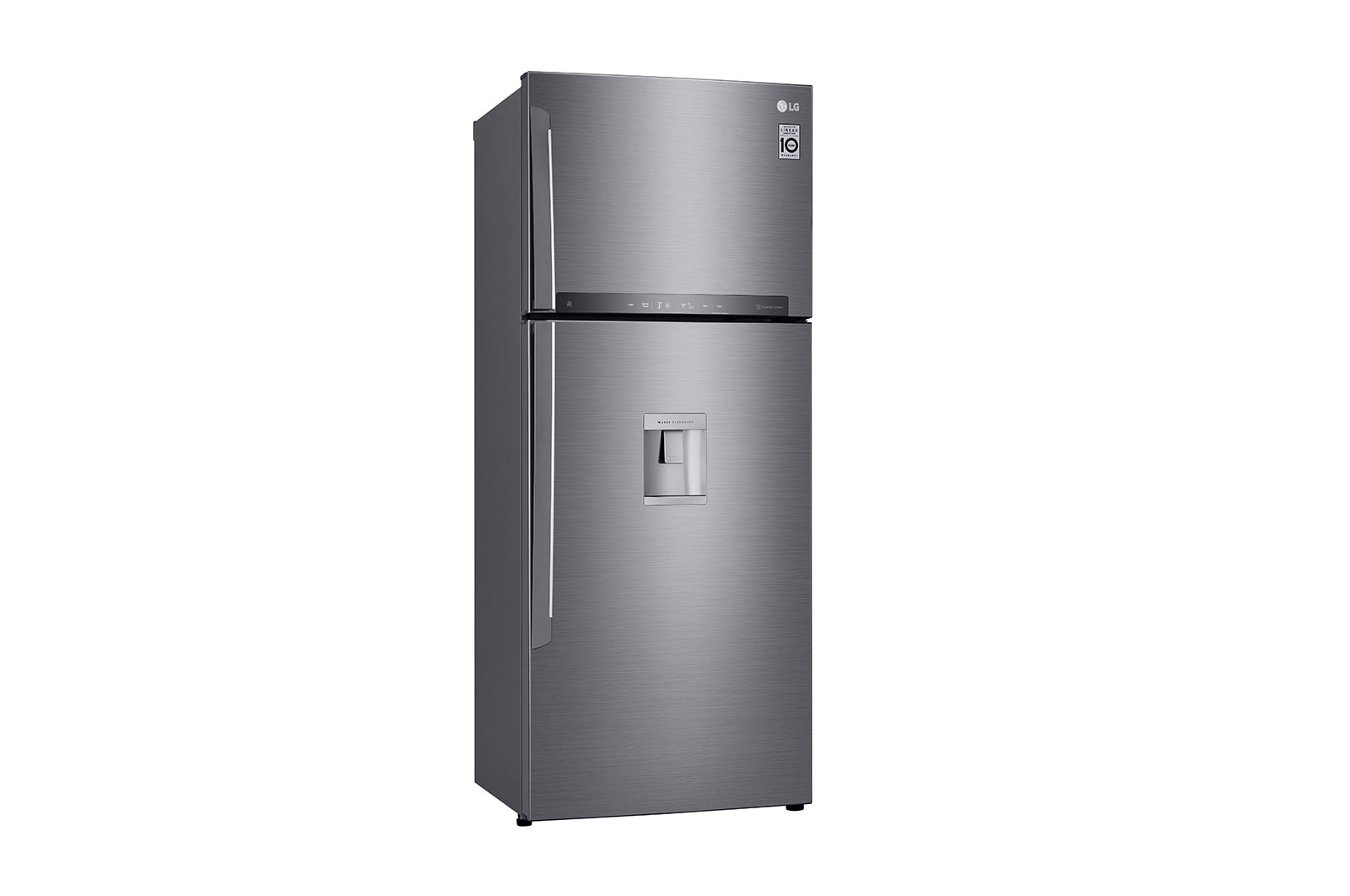 LG Nevera Top Freezer, fabricador de hielo, Tecnología Door Cooling™, capacidad 471 LTS, acabado Platinum Silver, Filtro Hygiene Fresh+®, Inverter Lineal Compressor, LT44AGP