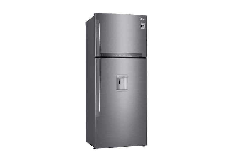 LG Nevera Top Freezer, fabricador de hielo, Tecnología Door Cooling™, capacidad 471 LTS, acabado Platinum Silver, Filtro Hygiene Fresh+®, Inverter Lineal Compressor, LT44AGP