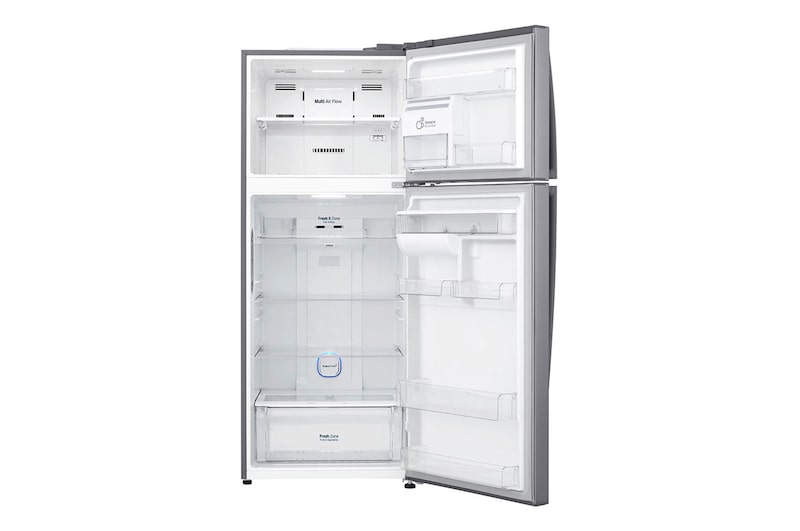 LG Nevera Top Freezer, fabricador de hielo, Tecnología Door Cooling™, capacidad 471 LTS, acabado Platinum Silver, Filtro Hygiene Fresh+®, Inverter Lineal Compressor, LT44AGP