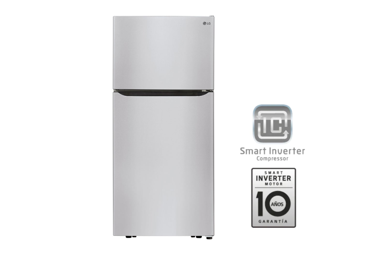LG Nevera Top Mount Smart Inverter compressor, capacidad 553 L netos, acabado STS, Multi Air Flow, 10 años de garantia en motor, LT57BPSX