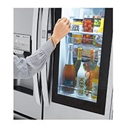 LG Nevecón LG InstaView Door in Door, ThinQ, Side by Side, capacidad 836 LTS, Inverter Linear Compresor, LM82SXS