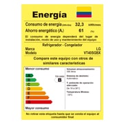LG Nevera LG Top Freezer, Smart Inverter+™, ThinQ, Black VCM, Capacidad Total Almacenamiento 395 Litros, VT40SGBX