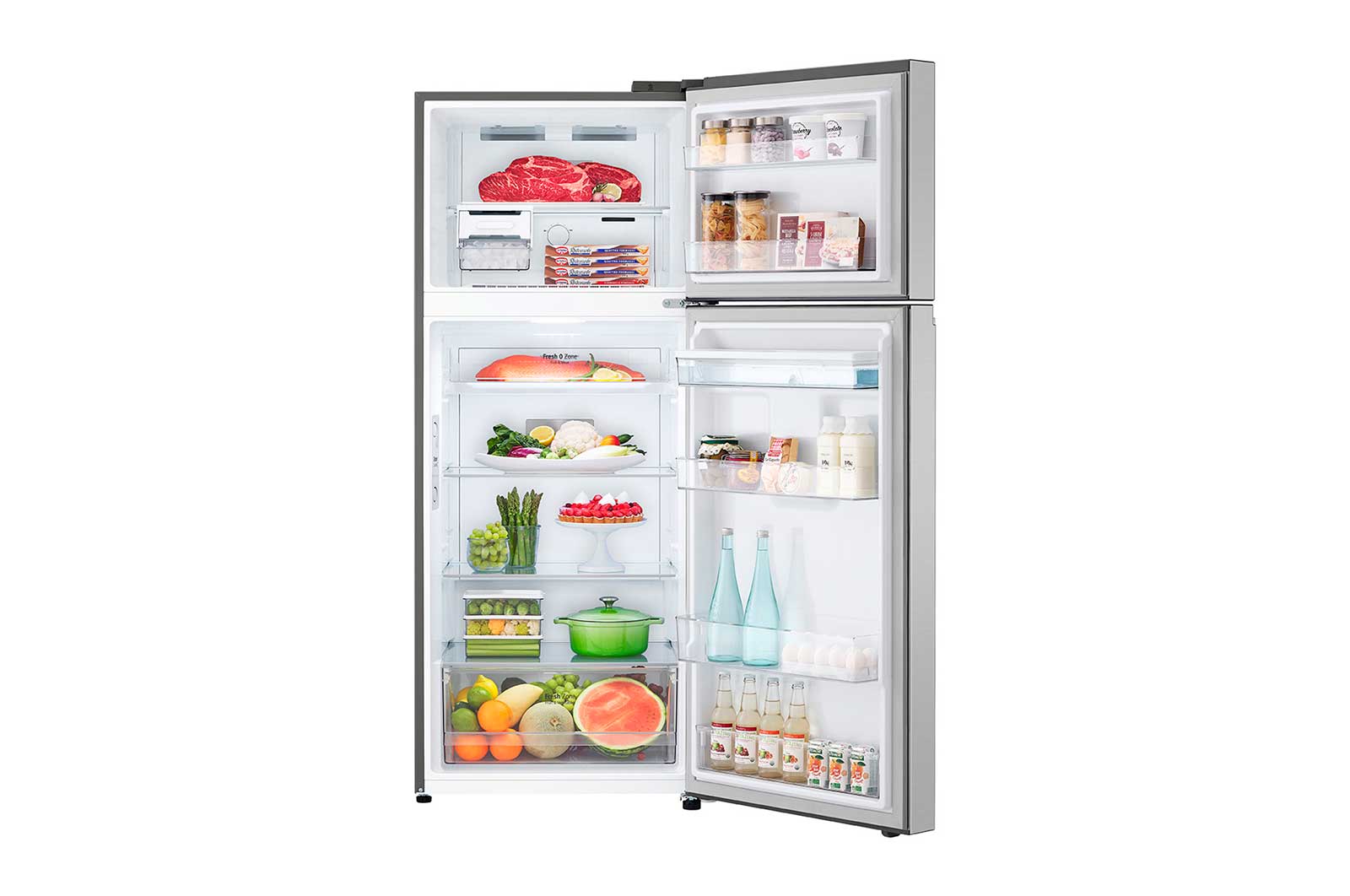 LG Nevera LG Top Freezer, DoorCooling+™, ThinQ, Platinum Silver3  Capacidad Total Almacenamiento 395 Litros, VT40SGPX