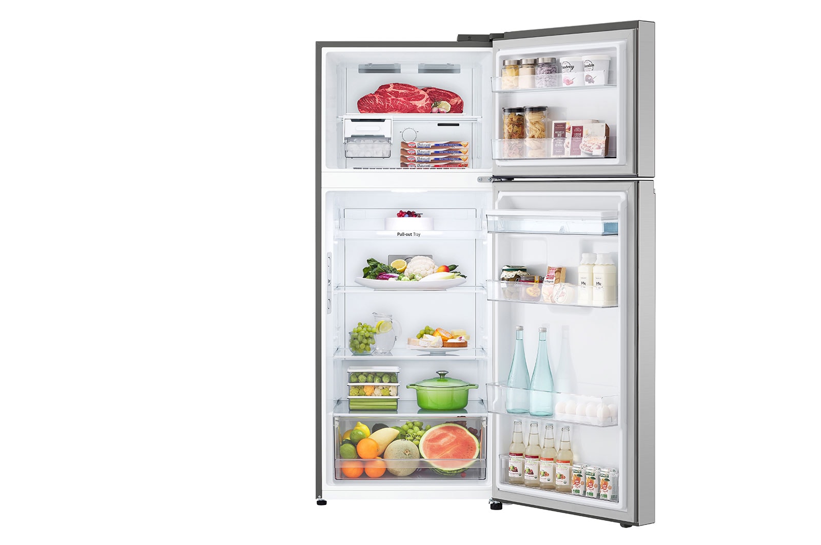 LG Nueva Nevera LG Top Freezer, DoorCooling+™ Platinum Silver3  Capacidad Total Almacenamiento 395 Litros, VT40WGPX