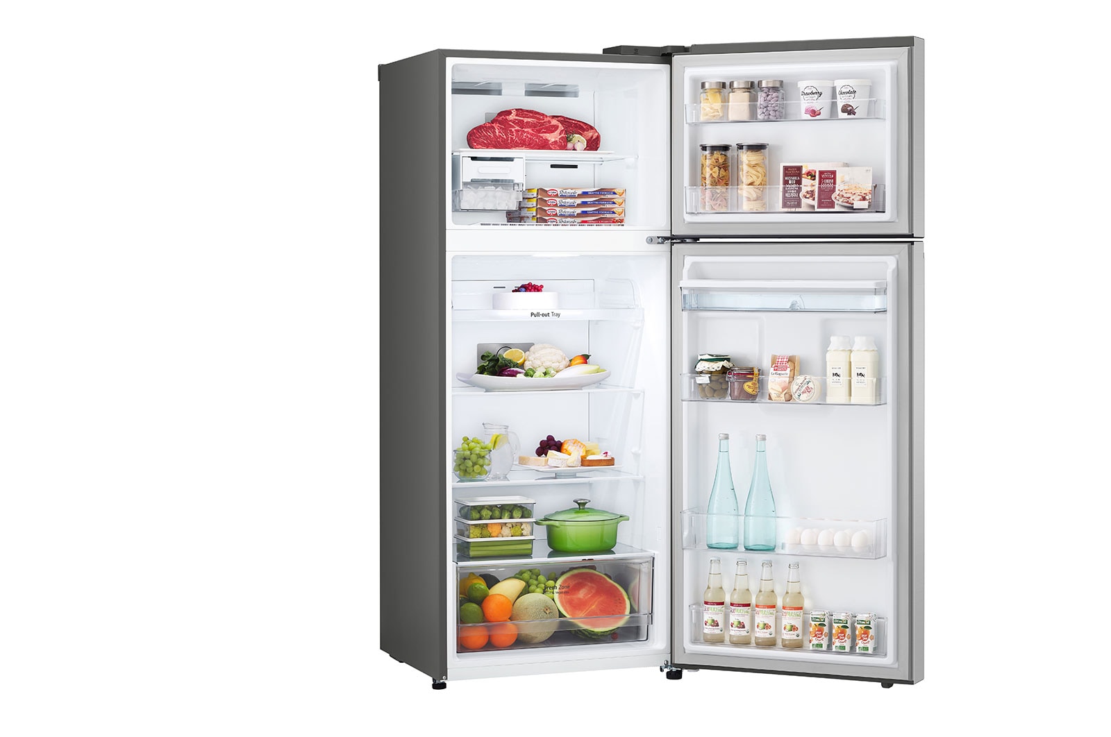 LG Nueva Nevera LG Top Freezer, DoorCooling+™ Platinum Silver3  Capacidad Total Almacenamiento 395 Litros, VT40WGPX