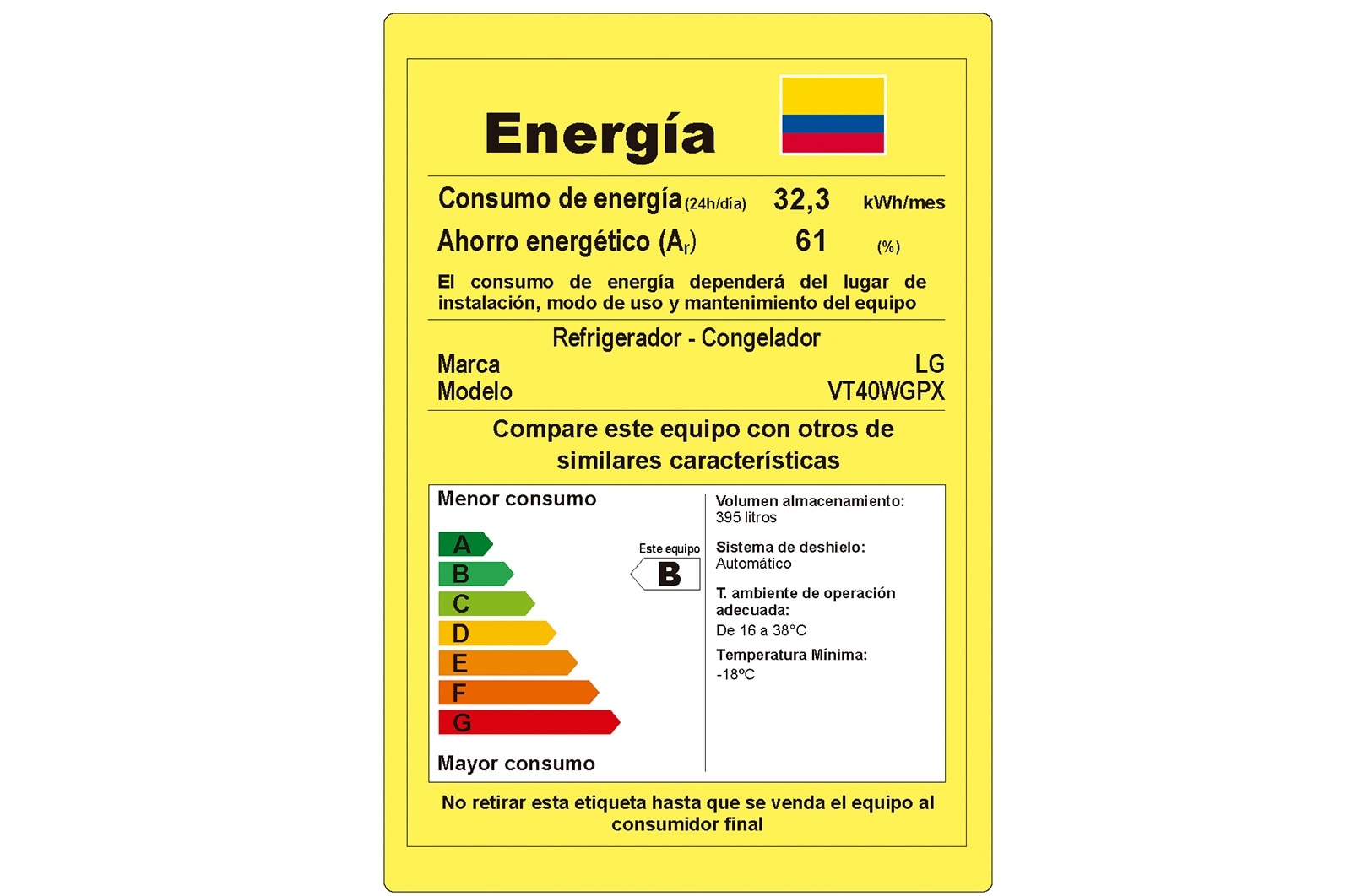 LG Nueva Nevera LG Top Freezer, DoorCooling+™ Platinum Silver3  Capacidad Total Almacenamiento 395 Litros, VT40WGPX