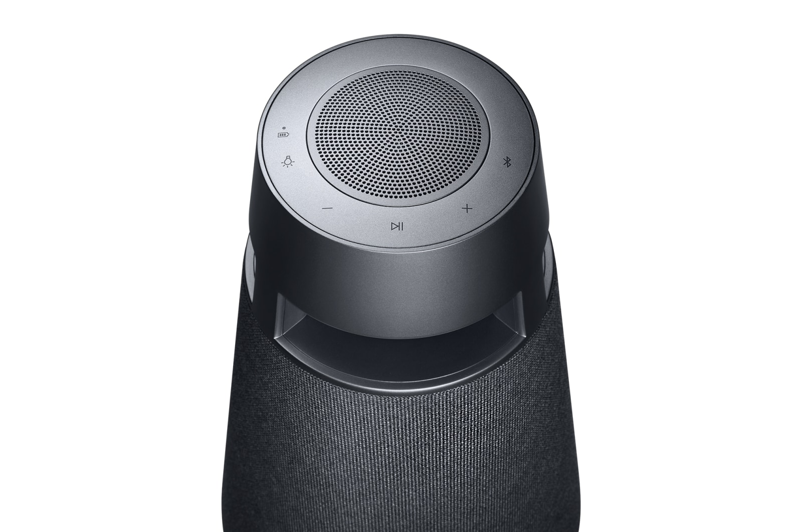 LG XBOOM360 XO3 Altavoz Bluetooth inalámbrico portátil con sonido omnidireccional 360˚ e iluminación ambiental, XO3QBK