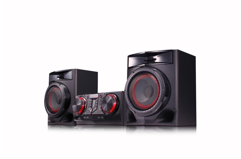 LG Minicomponente XBOOM CJ44 | 480W | 2.1ch | Funciones de karaoke | 2 puertos USB, CJ44