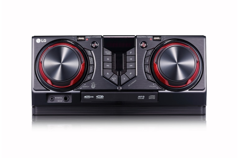 LG Minicomponente XBOOM CJ44 | 480W | 2.1ch | Funciones de karaoke | 2 puertos USB, CJ44