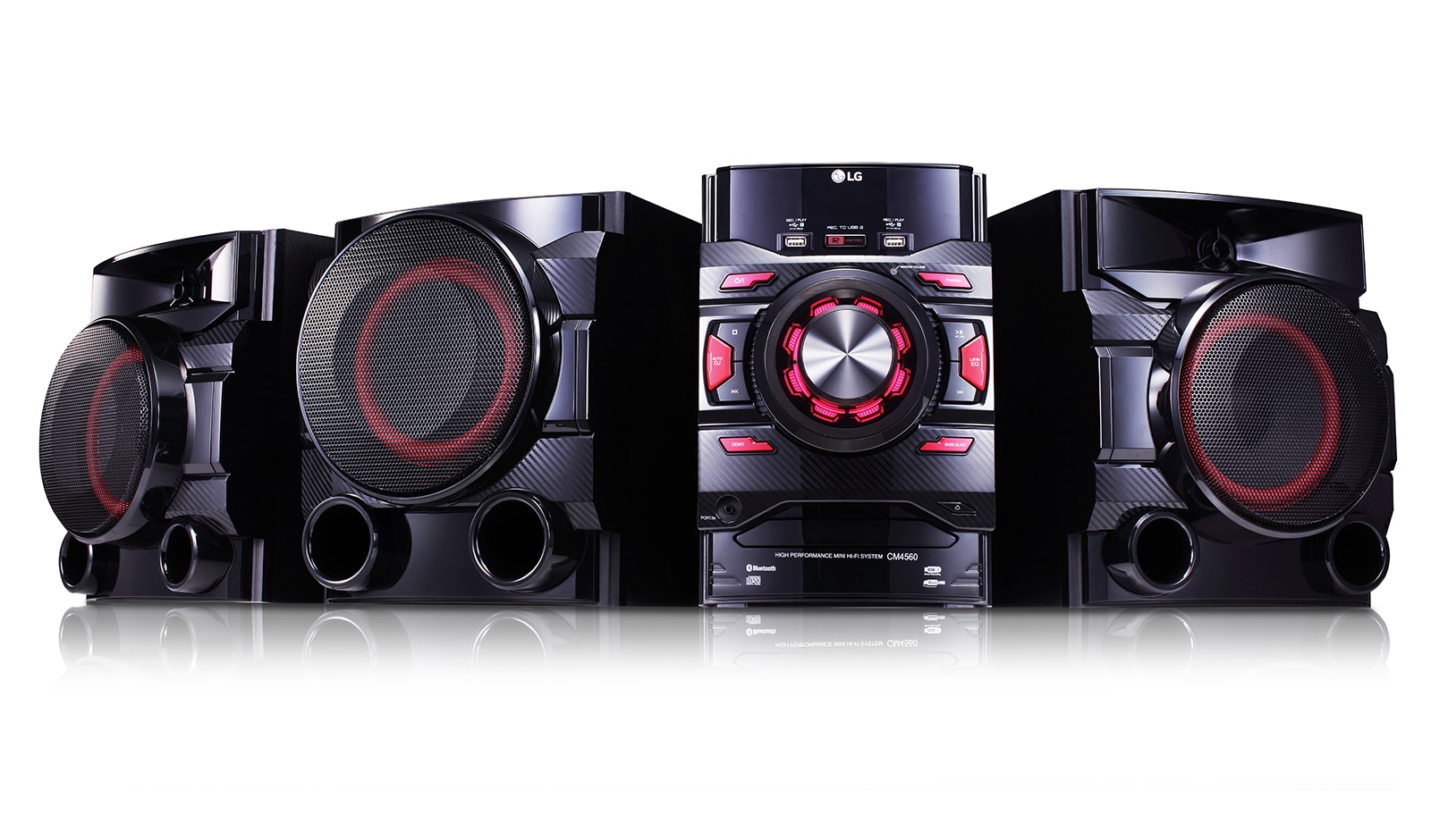 LG Mini Componente LG 4560, RMS 700 W - Subwoofer, 2 USB, Bluetooth, CD., CM4560