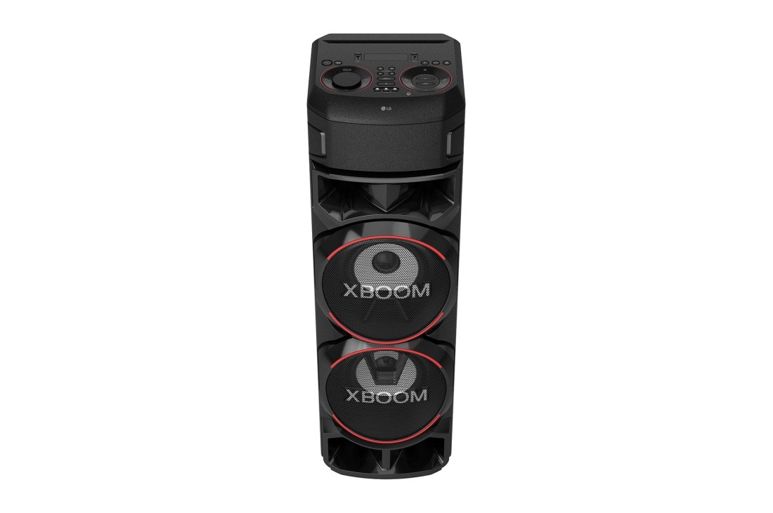 LG Torre de sonido XBOOM RN9 | Doble Woofer | Potenciador de bajos | Karaoke Star | DJ App y DJ Pad | 1800 Watts RMS | Super Bass Boost | Multi Bluetooth, RN9