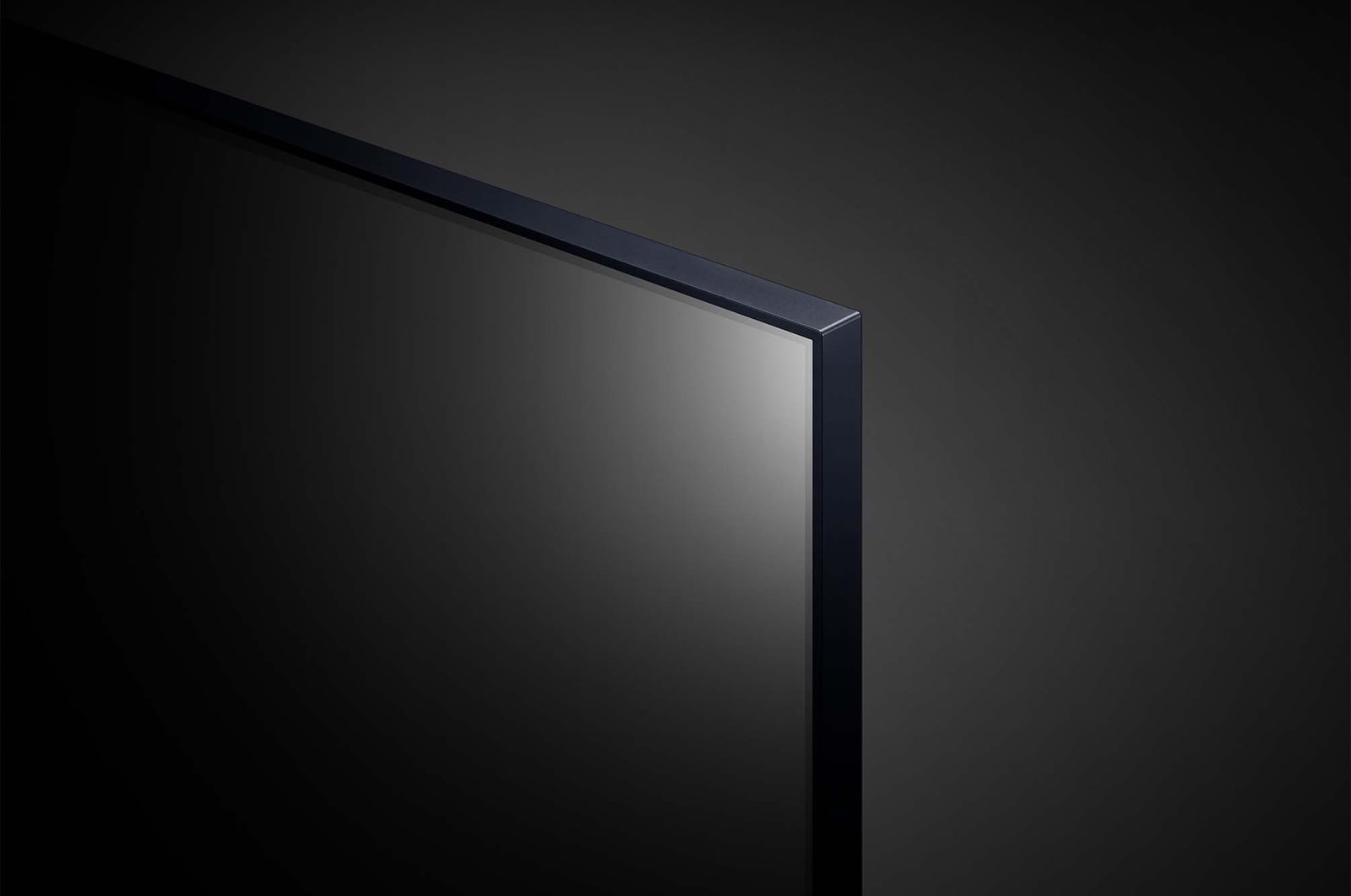 Close-up of the top edge of LG NanoCell TV, NANO80