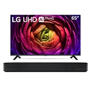 A front view of the LG UHD TV with infill image 