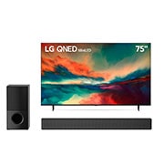 front view with Tv and sound bar