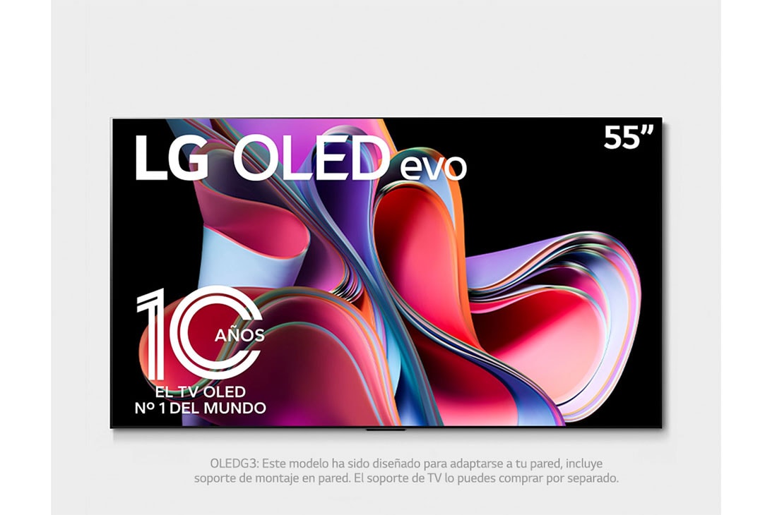 LG Televisor  LG 55" OLED evo| 4K | Procesador AI α9 | Smart TV |Ultra delgado|Diseño de arte|Incluye  Magic remote, OLED55G3PSA