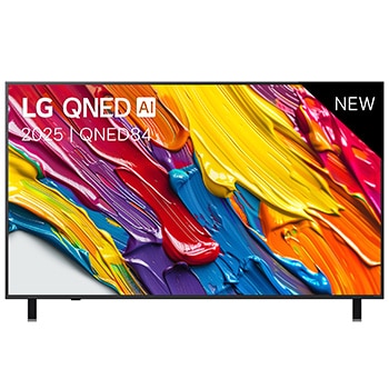 Čelní pohled na 65" LG QNED AI QNED84 4K Smart TV 2025 65QNED84A6C