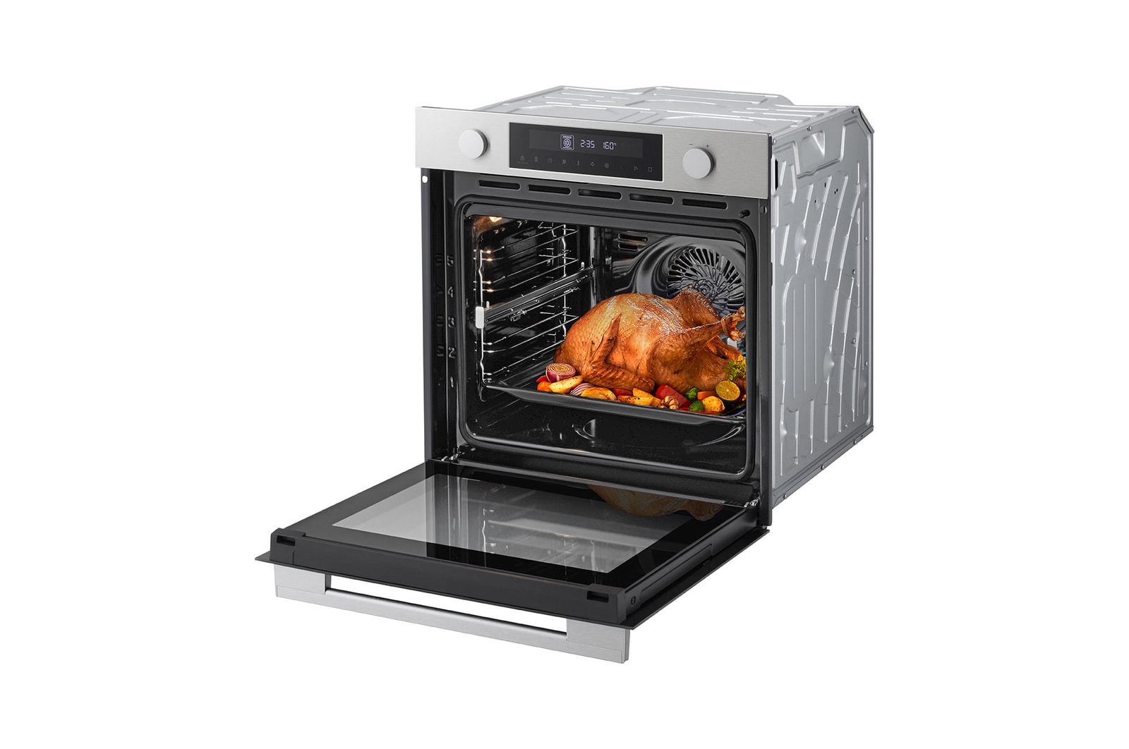 leftside view of lg WS5D7210S with food
