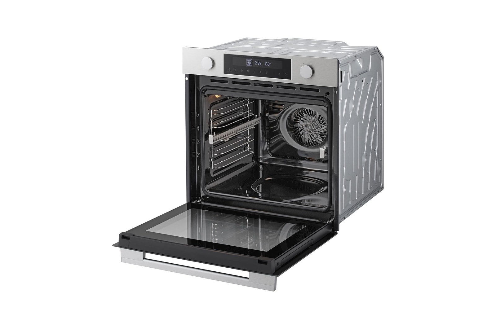 leftside view of lg WS5D7210S with without rack