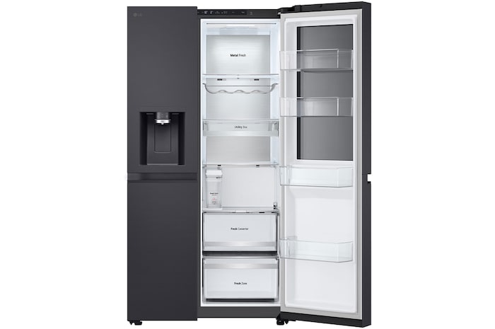 Side view door open without food