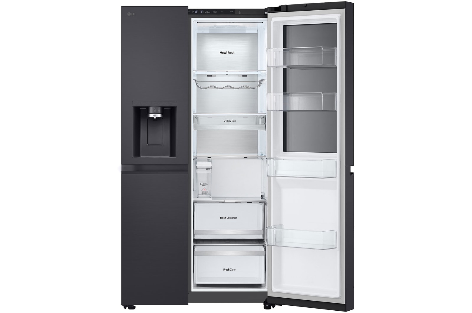 Side view door open without food