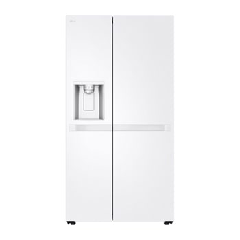 Čelní pohled na Americká chladnička LG | E | 638 l | Smart invertorový kompresor | Multi-Air Flow™|Bílá GSLC40SWPE