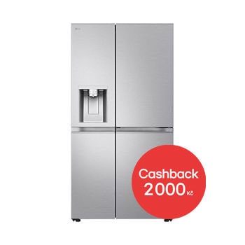 Čelní pohled na Americká chladnička LG | C | 628 l | DoorCooling+™ | UVnano™|Stříbrná GSLE81PYBC