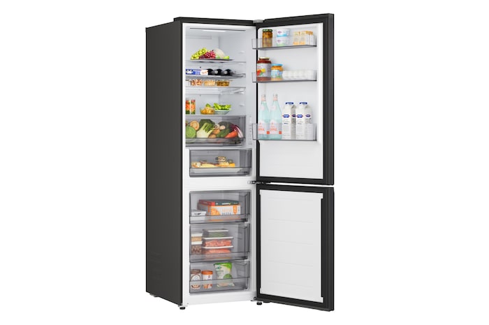 Pohled shora na chladničku s mrazničkou LG (gbbs726cpy)