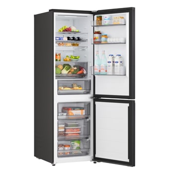 Pohled shora na chladničku s mrazničkou LG (gbbs726cpy)