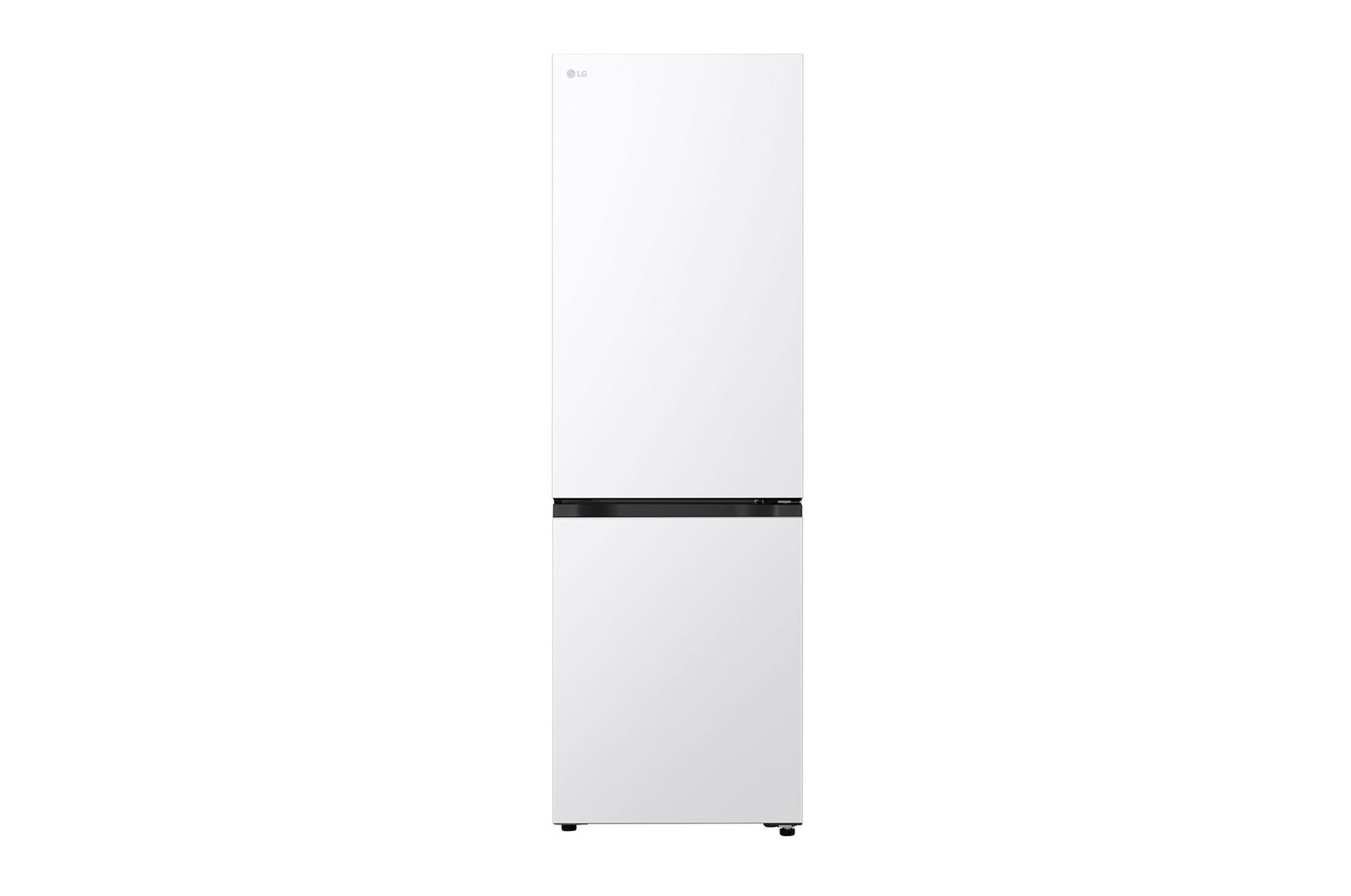 Čelní pohled na Kombinovaná chladnička LG | C | 333 l | Smart Invertorový kompresor | Bílá GBBSJ1CCSW
