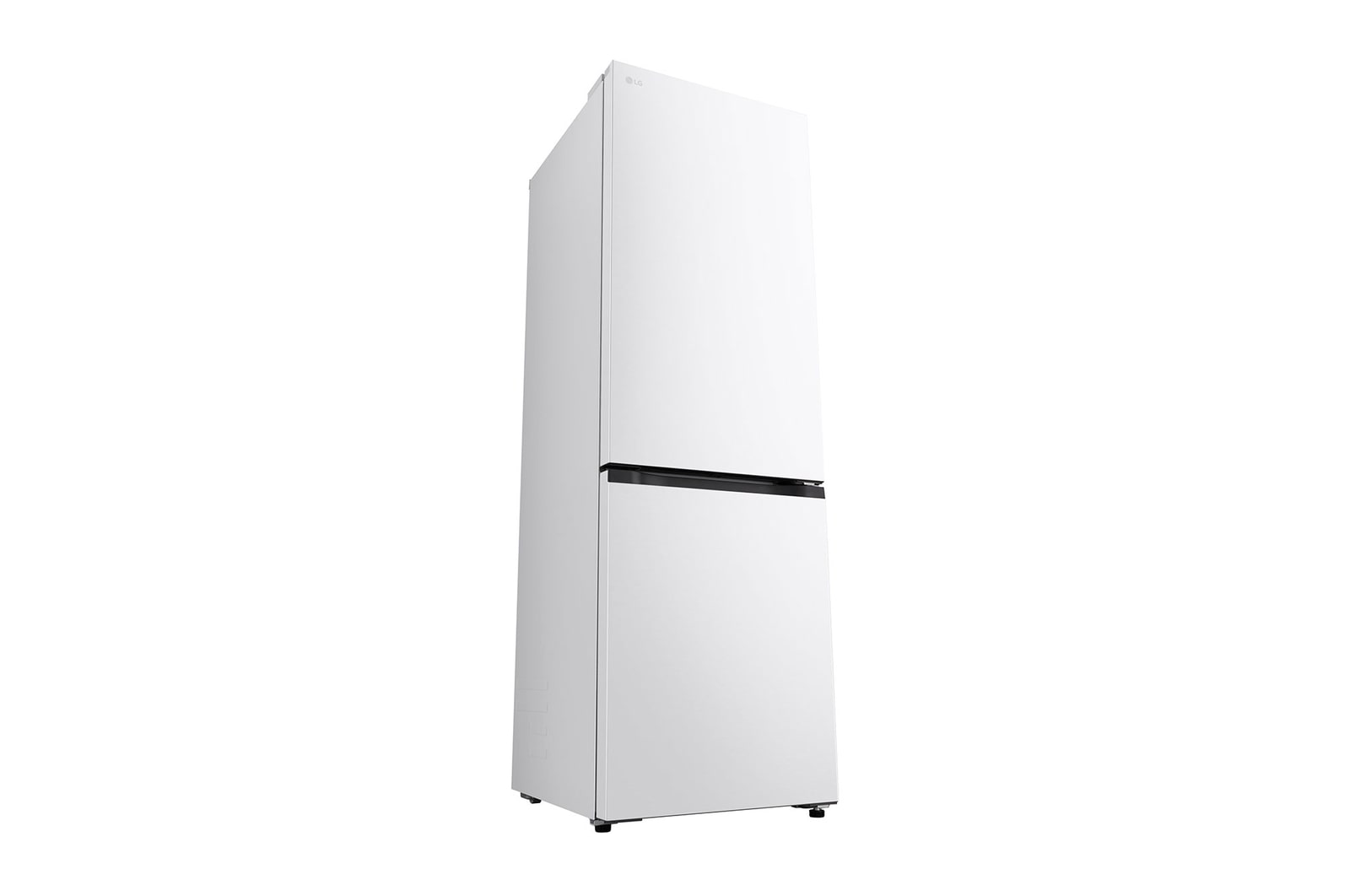 Čelní pohled na spodní mrazničku LG s vyobrazením designu exteriéru