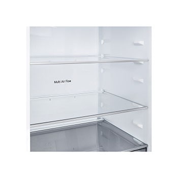 Přední pohled na chladničku s mrazničkou LG (gbbs726cpy) s ventilací DoorCooling+™