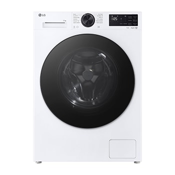 Čelní pohled na Parní pračka LG | 11 kg | A-40% | 1400 ot./min | TurboWash™360° | ThinQ™|Bílá F4X5011TLB