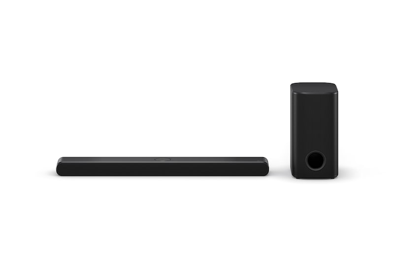 Čelní pohled na LG Soundbar pro TV s Dolby Atmos 3.1.3 kanálem S77TY S77TY