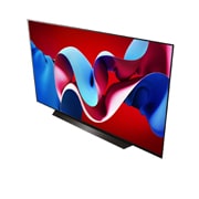 Right-facing side view of LG OLED evo TV, OLED C4