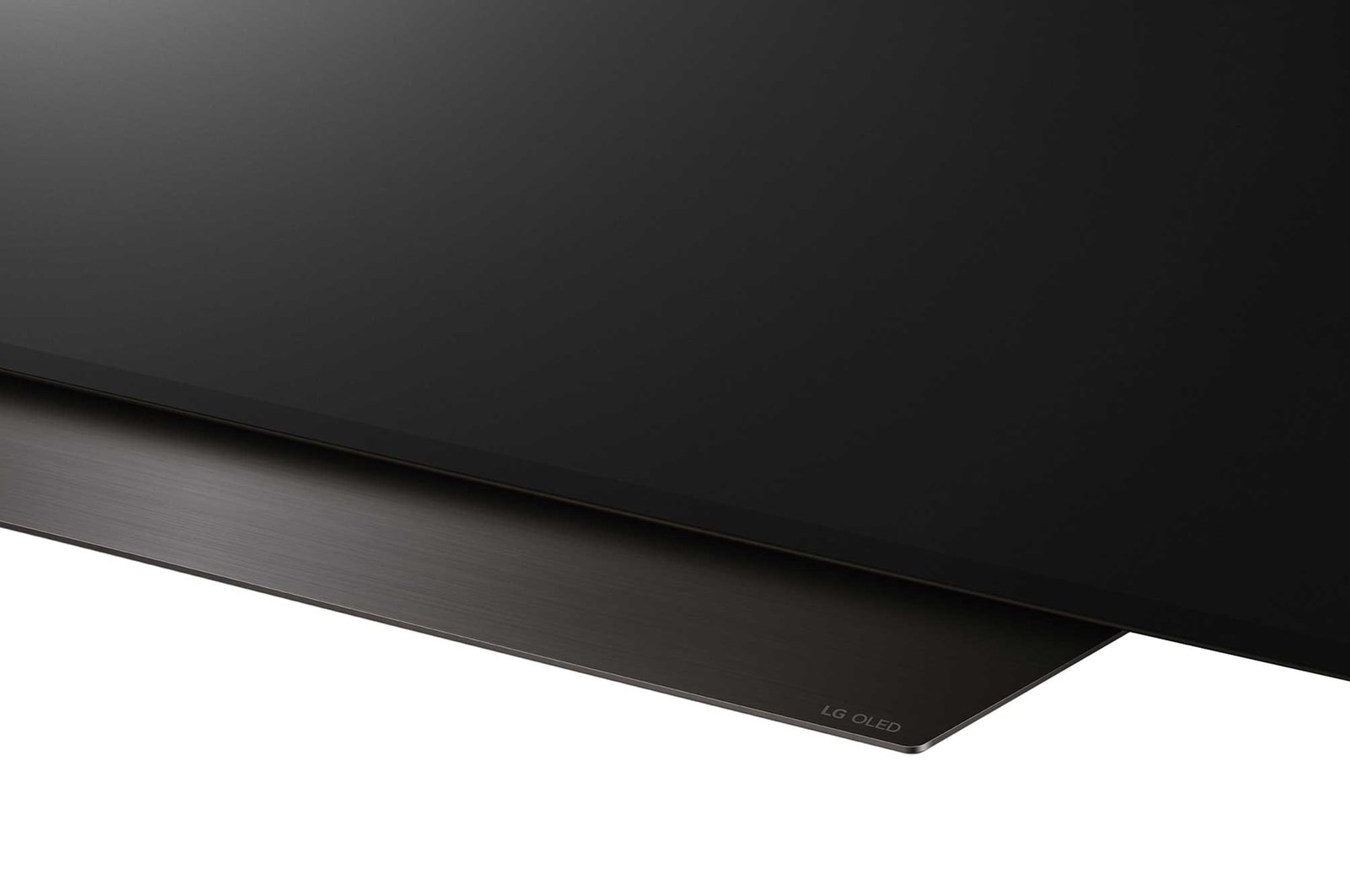 Side view of LG OLED evo TV, OLED C4