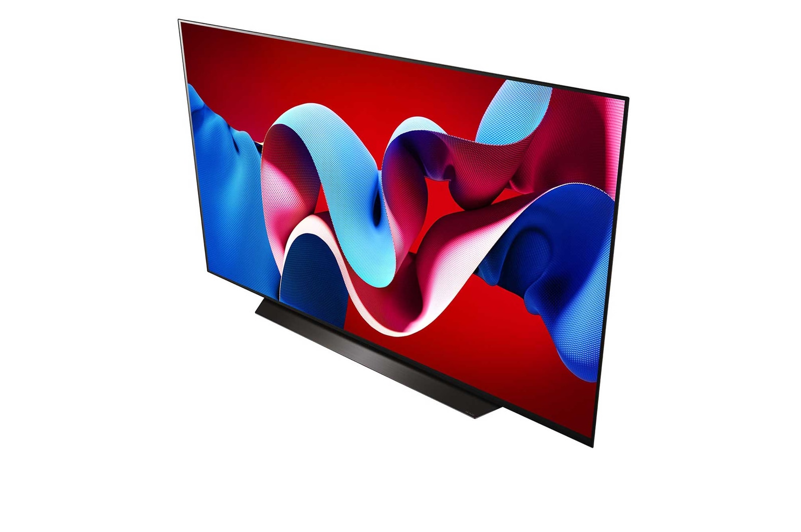 Right-facing side view of LG OLED evo TV, OLED C4