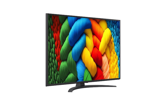 Levý boční pohled na televizor LG NanoCell NANO80 TV.