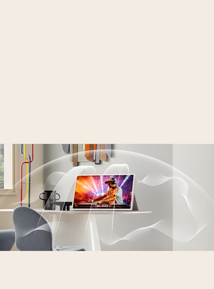 Zvukové vlny vycházející ze zařízení StanbyME 2.