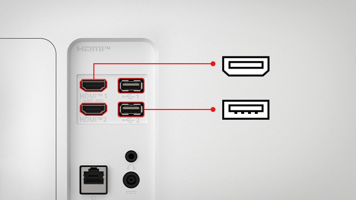 LG Smart Monitor nabízí dva porty USB a dva porty HDMI.