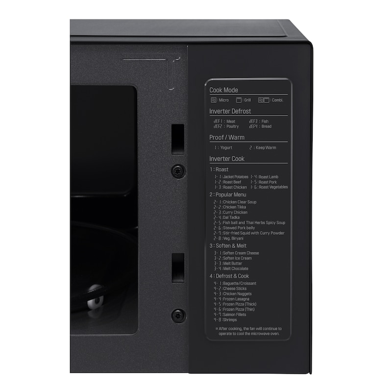 LG Mikrovlnná trouba s grilem | 25 l | Smart Inverter | EasyClean™|Nerez a kouřové sklo, MH6565DPR