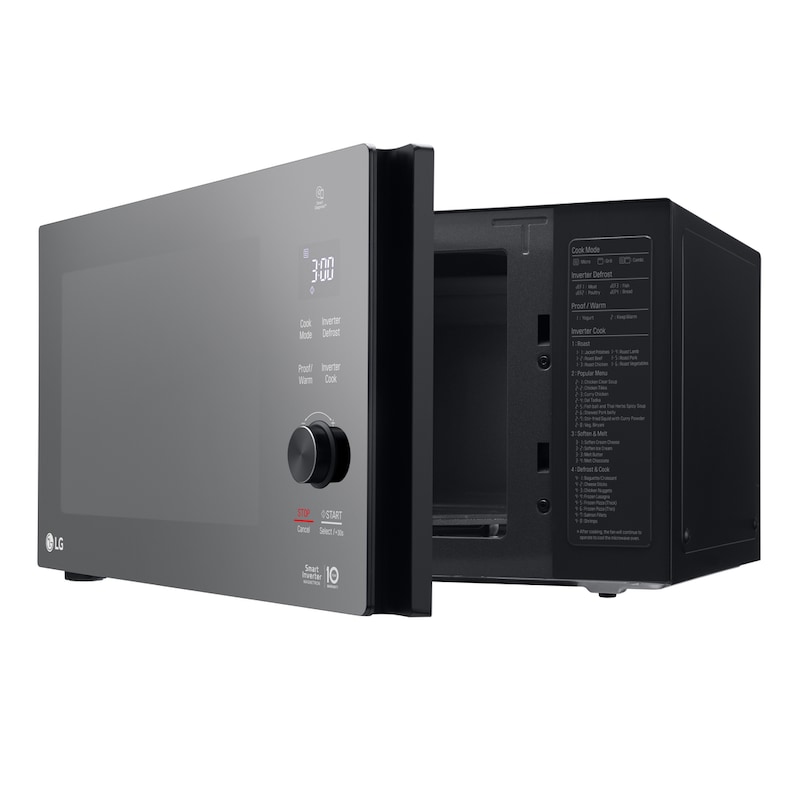 LG Mikrovlnná trouba s grilem | 25 l | Smart Inverter | EasyClean™|Nerez a kouřové sklo, MH6565DPR