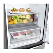 LG E | Hrubý objem 374 l | 254 kWh/rok | LG Lineární invertorový kompresor | LG Total No Frost | DoorCooling+™ | Vnitřní LED displej | Smart Diagnosis™, GBB61PZJZN