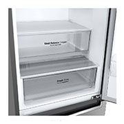 LG E | Hrubý objem 374 l | 254 kWh/rok | LG Lineární invertorový kompresor | LG Total No Frost | DoorCooling+™ | Vnitřní LED displej | Smart Diagnosis™, GBB61PZJZN