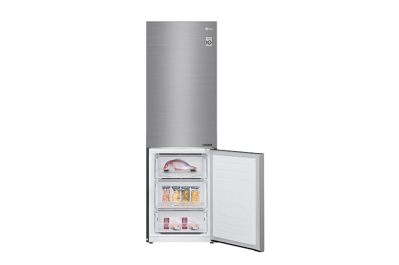 LG E | Hrubý objem 374 l | 254 kWh/rok | LG Lineární invertorový kompresor | LG Total No Frost | DoorCooling+™ | Vnitřní LED displej | Smart Diagnosis™, GBB61PZJZN