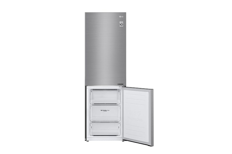 LG E | Hrubý objem 374 l | 254 kWh/rok | LG Lineární invertorový kompresor | LG Total No Frost | DoorCooling+™ | Vnitřní LED displej | Smart Diagnosis™, GBB61PZJZN